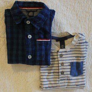 24 Month Boys Blue Long Sleeve Shirts Calvin Klein & Tommy Hilfiger